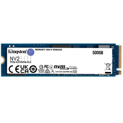 Накопичувач M.2 500Gb Kingston NV2 PCI-E 4.0 4x 3D TLC 3500/2100 MB/s (SNV2S/500G)