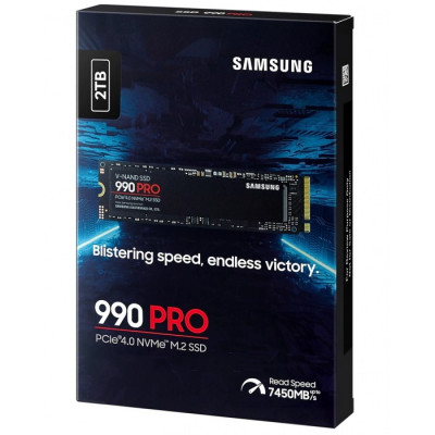 Накопичувач M.2 2Tb Samsung 990 Pro PCI-E 4x 4.0 MLC 3-bit V-NAND 7450/6900 MB/s (MZ-V9P2T0BW)