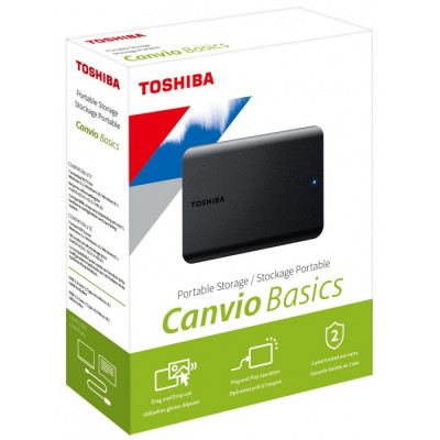 Зовнішній накопичувач Toshiba 1Tb Canvio Basics Black 2.5" USB 3.2 (HDTB510EK3AA)