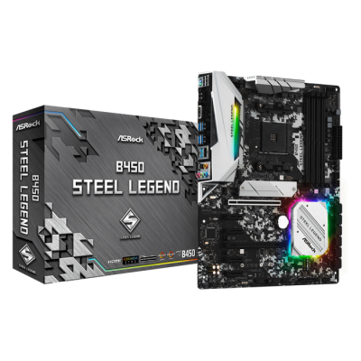 Материнська плата ASRock B450 Steel Legend (sAM4, AMD B450, PCI-Ex16)