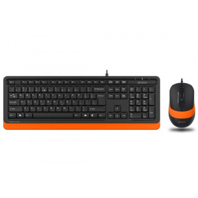 Комплект A4Tech Fstyler Sleek Multimedia Comfort F1010 Black/Orange USB (F1010-BO)