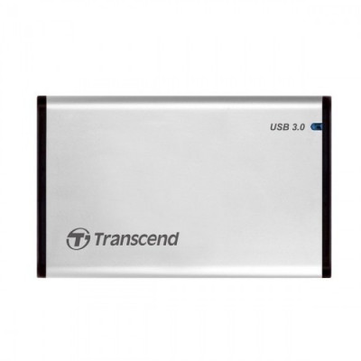 Зовнішня кишеня 2.5" Transcend StoreJet 25S3 Silver SSD/HDD SATA3 USB 3.1 (TS0GSJ25S3)