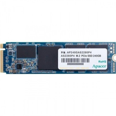 Накопичувач M.2 240Gb Apacer AS2280P4 PCI-E 4x 3D TLC 1600/1000 MB/s (AP240GAS2280P4-1)