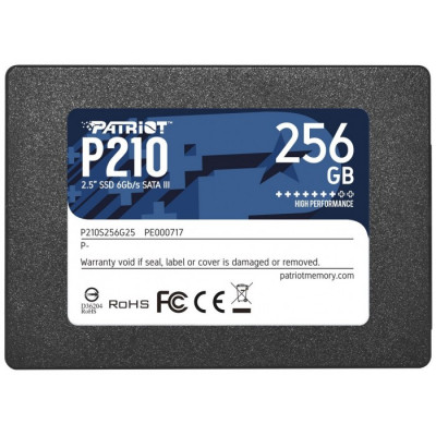 Накопичувач SSD 256Gb 2.5" Patriot P210 3D TLC 500/400MB/s SATA3 (P210S256G25)