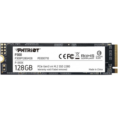 Накопичувач M.2 128Gb Patriot P300 PCIe 4x 3D TLC (P300P128GM28)