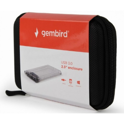 Зовнішня кишеня 2,5" Gembird SATA USB 3.0 Clear (EE2-U3S9-6)