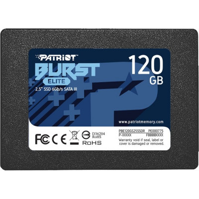Накопичувач SSD 120Gb 2.5" Patriot BURST ELITE SATA 3 (PBE120GS25SSDR)