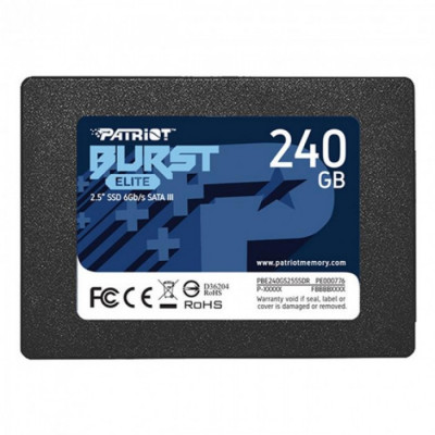 Накопичувач SSD 240Gb 2.5" Patriot BURST ELITE SATA 3 (PBE240GS25SSDR)