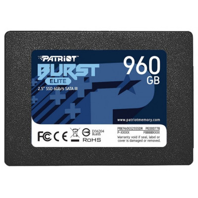Накопичувач SSD 960Gb 2.5" Patriot BURST ELITE SATA 3 (PBE960GS25SSDR)