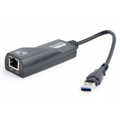 Адаптер USB 3.0 - Ethernet 10/1000 Мбит/с Black Gembird (NIC-U3-02)
