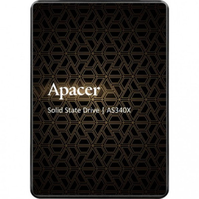 Накопичувач SSD 480Gb 2.5" Apacer AS340X SATA3 3D TLC 550/520 MB/s (AP480GAS340XC-1)