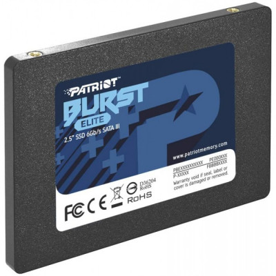 Накопичувач SSD 1.92Tb 2.5" Patriot Burst Elite SATA3 3D QLC 450/320 MB/s (PBE192TS25SSDR)